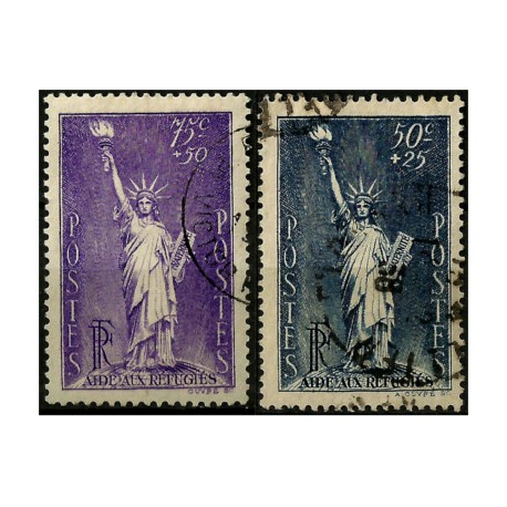 (B44-B45) Francia. 1936-37. Serie Completa. Estatua de Libertad (Usado)