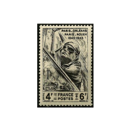 (B178) Francia. 1944. 4 + 6 Francs. Paris - Orleans (Nuevo)