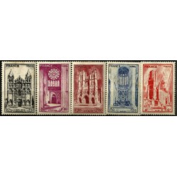 (B185 a B189) Francia. 1944. Serie Completa. Catedrales (Nuevo)