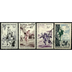 (801 a 804) Francia. 1956. Serie Completa. Deportes (Usado)