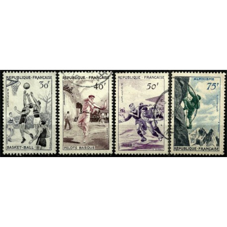 (801 a 804) Francia. 1956. Serie Completa. Deportes (Usado)