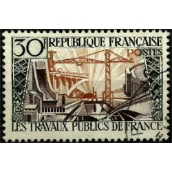 (835) Francia. 1957. 30 Francs. Trabajos Públicos en Francia (Usado)