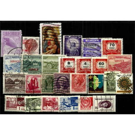 Lote de sellos de varios paises (27 uds)