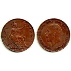 (838) Gran Bretaña. 1936. 1 Penny (BC+)