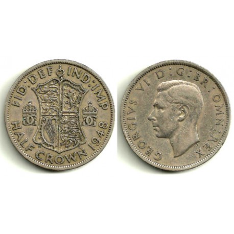 (866) Gran Bretaña. 1948. Half Crown (MBC-)