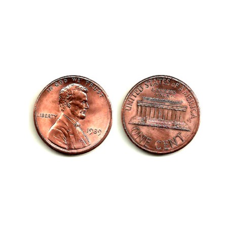 (201) Estados Unidos de América. 1989. 1 Cent (EBC+)