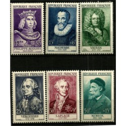 (B294 a B299) Francia. 1955. Serie Completa. Personajes (Nuevo)