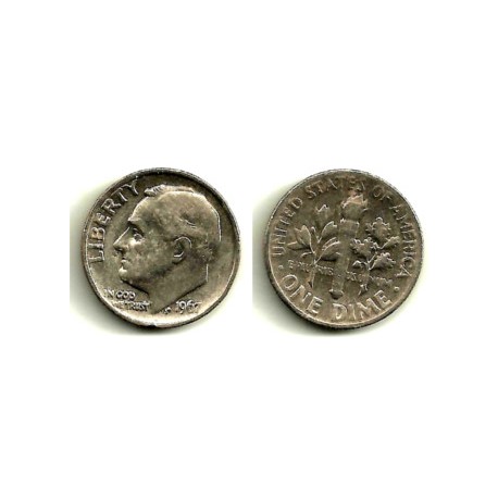 (195a) Estados Unidos de América. 1967. 1 Dime (MBC)