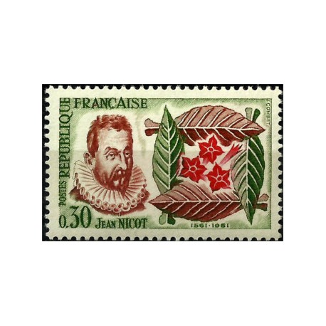 (989) Francia. 1961. 0,30 Francs. Jean Nicot (Nuevo)