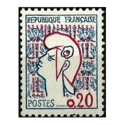 (985) Francia. 1961. 0,20 Francs. Marianne de Cocteau (Nuevo)