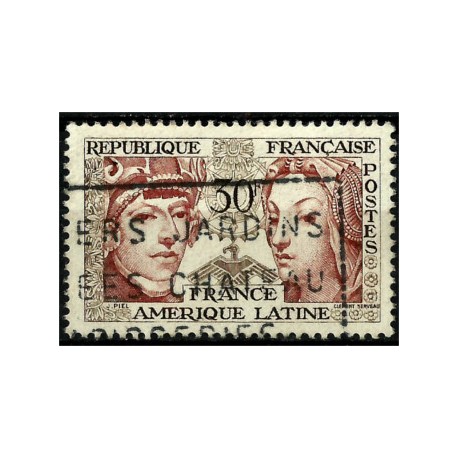 (795) Francia. 1956. 30 Francs. Francia-America Latina (Usado)