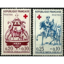 (B347-B348) Francia. 1960. Serie Completa. Cruz Roja (Nuevo)