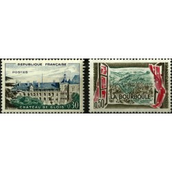 (965-966) Francia. 1960. Serie Completa. La Bourboule y Chateau de Blois (Nuevo)
