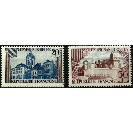 (935-936) Francia. 1959. Serie Completa. Avesnes-Sur-Helpe y Perpignan (Nuevo)