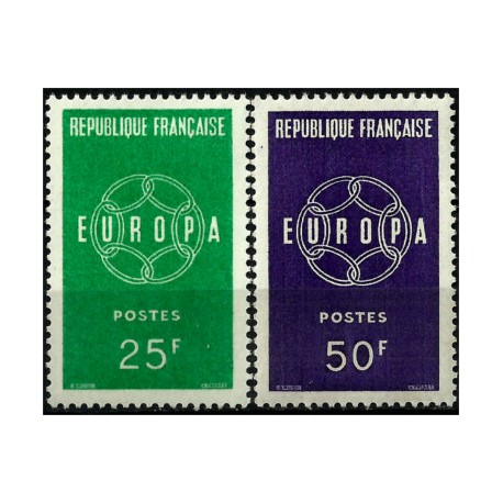 (929-930) Francia. 1959. Serie Completa. EUROPA (Nuevo)