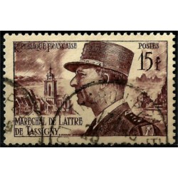 (675) Francia. 1952. 15 Francs. Marechal de Lattre de Tassigny (Usado)