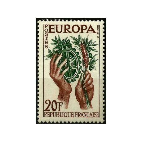 (846) Francia. 1957. 20 Francs. EUROPA (Nuevo)
