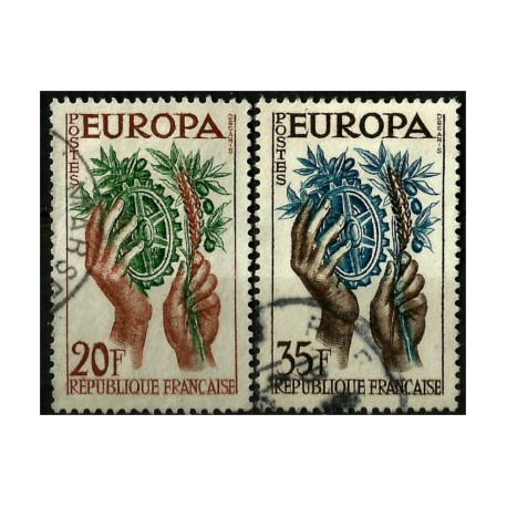 (846-847) Francia. 1957. Serie Completa. EUROPA (Usado)