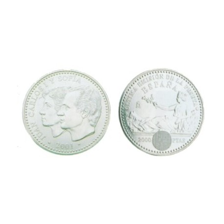 España. 2001. 2000 Pesetas (SC) (Plata)