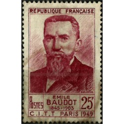(627) Francia. 1949. 25 Francs. Emmile Baudot (Usado)