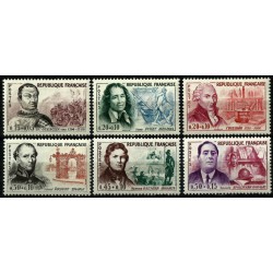 (B350 a B355) Francia. 1961. Serie Completa. Personajes (Nuevo)