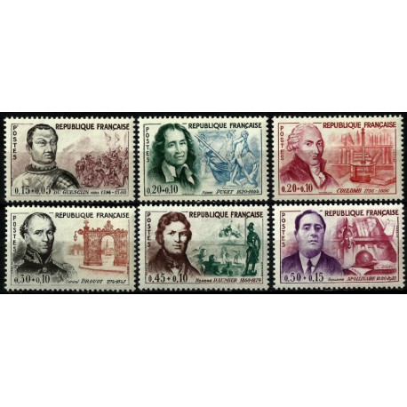 (B350 a B355) Francia. 1961. Serie Completa. Personajes (Nuevo)