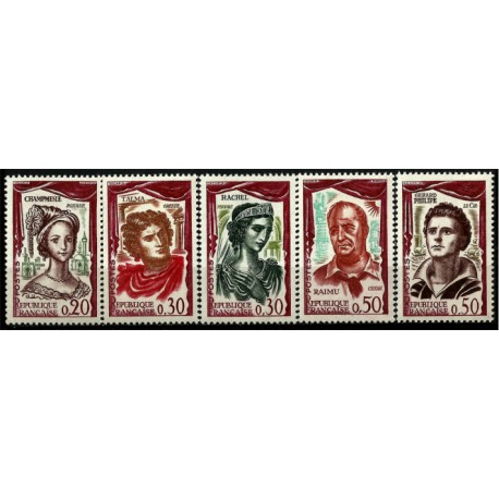 (997 a 1001) Francia. 1961. Serie Completa. Actores Franceses (Nuevo)