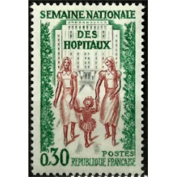 (1033) Francia. 1962. 0,30 Francs. Semana Nacional Hospitales (Nuevo)