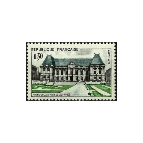 (1039) Francia. 1962. 0,30 Francs. Palacio de Justicia, Rennes (Nuevo)