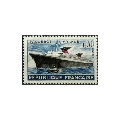 (1018) Francia. 1962. 0,30 Francs. Paquebot (Nuevo)