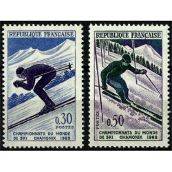 (1019-1020) Francia. 1962. Serie Completa. Campeonato Mundial Ski (Nuevo)
