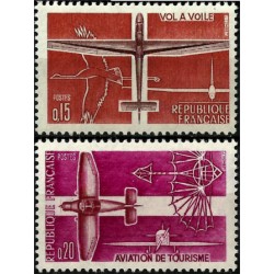 (1034-1035) Francia. 1962. Serie Completa. Aviación Deportiva (Nuevo)