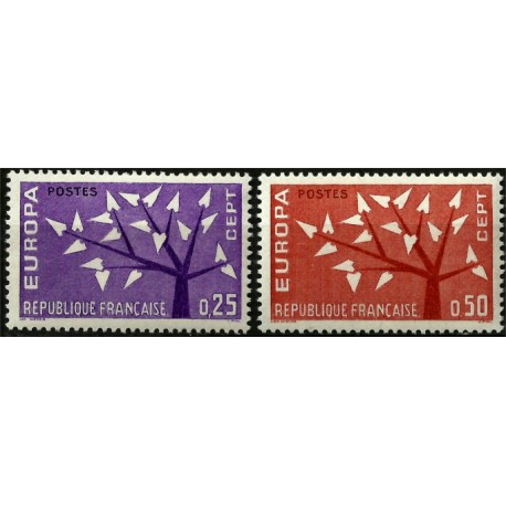 (1045-1046) Francia. 1962. Serie Completa. EUROPA (Nuevo)