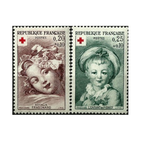 (B365-B366) Francia. 1962. Serie Completa. Cruz Roja (Nuevo)