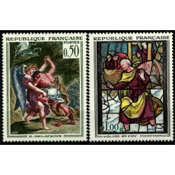 (1054-1055) Francia. 1963. Serie Completa. Delacroix & Eglise Ste Foy (Nuevo)