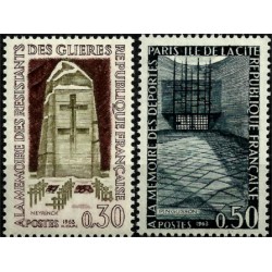(1057-1058) Francia. 1963. Serie Completa. Memoria Héroes de la resistencia (Nuevo)