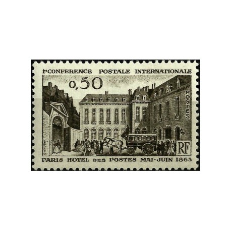 (1064) Francia. 1963. 0,50 Francs. Conferencia Postal (Nuevo)