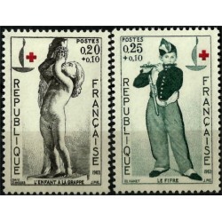 (B374-B375) Francia. 1963. Serie Completa. Cruz Roja (Nuevo)