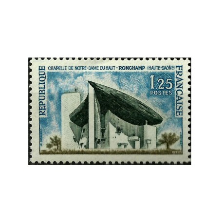 (1103) Francia. 1964-65. 1,25 Francs. Ronchamp (Nuevo)