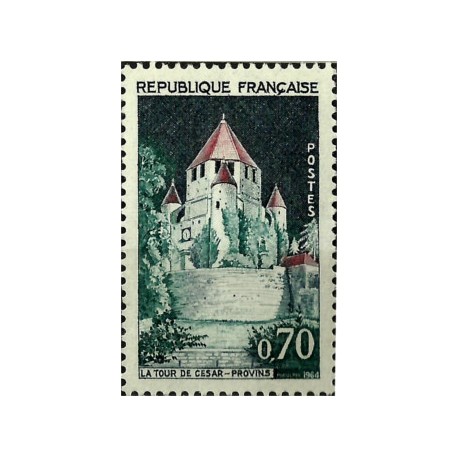 (1102) Francia. 1964-65. 0,70 Francs. La Tour de Cesar, Provins (Nuevo)