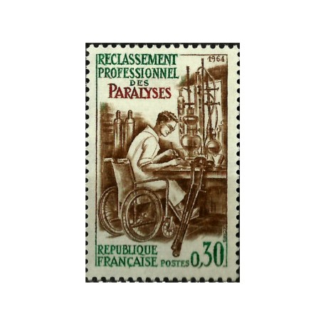 (1083) Francia. 1964. 0,30 Francs. Paralíticos (Nuevo)