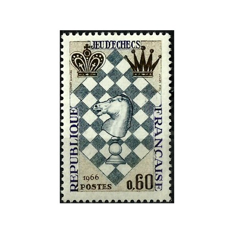 (1154) Francia. 1966. 0,60 Francs. Ajedrez (Nuevo)