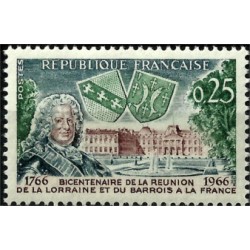 (1157) Francia. 1966. 0,25 Francs. Bicent. reunión Lorraine & Barrois (Nuevo)