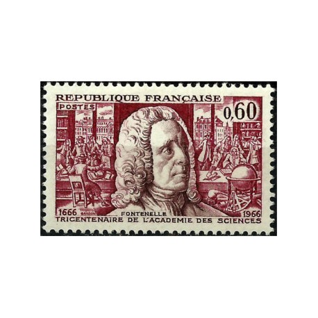 (1159) Francia. 1966. 0,60 Francs. Tricent. Academia Ciencias (Nuevo)
