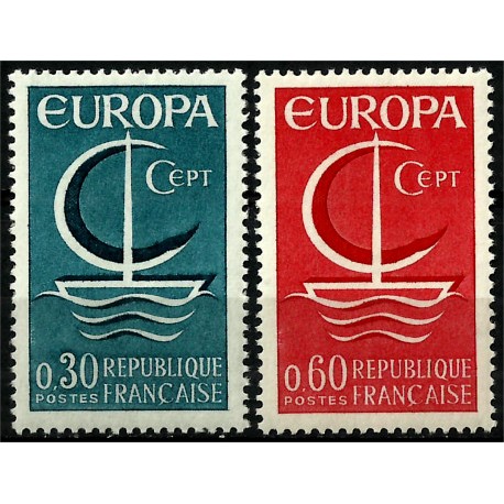 (1163-1164) Francia. 1966. Serie Completa. EUROPA (Nuevo)