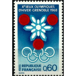 (1176) Francia. 1967. 0,60 Francs. Juegos Olímpicos Grenoble (Nuevo)