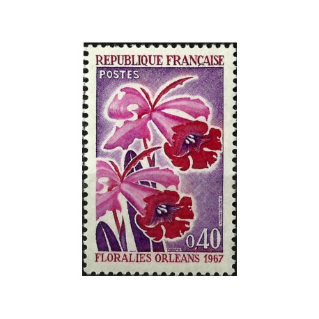 (1192) Francia. 1967. 0,40 Francs. Orquídeas (Nuevo)