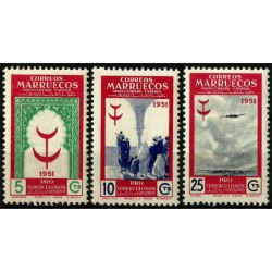 Protectorado de Marruecos. 1951. Serie Completa. Pro Tuberculosos (Nuevo)