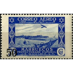 Protectorado de Marruecos. 1953. 50 Céntimos. Sobrecarga 50 (Fino) (Nuevo)