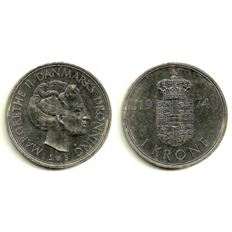 (862.1) Dinamarca. 1974. 1 Krone (MBC+)